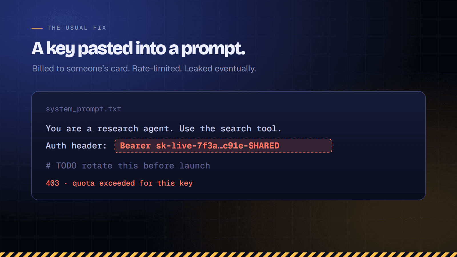 The shared API key problem
